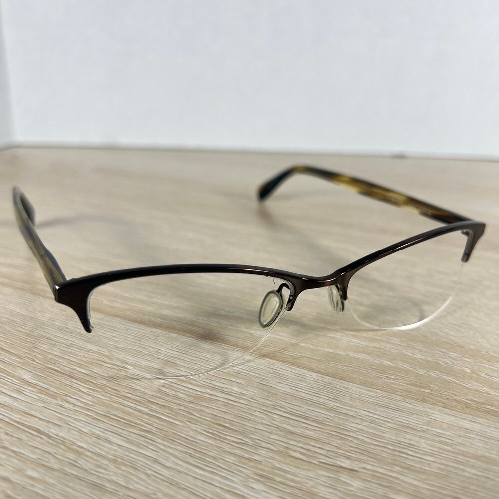 Oliver Peoples OV1089T 5074 Maryse Eyeglasses Half Rim Brown Frames 51-17-140